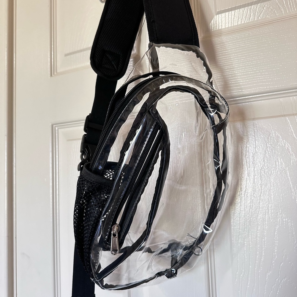 Sleek White and Black Belt Bag